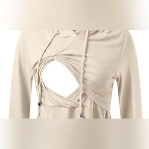 CREAM ONLY - Cut-Out Nursing Hoodie C293